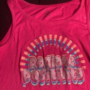 Falls Creek Kids Pink Retro Rainbow Tank Top